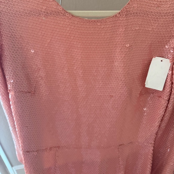 Stella McCartney Sequin Silk Crew Neck Evening Gown in color Pink Hydrangea - Picture 4 of 10